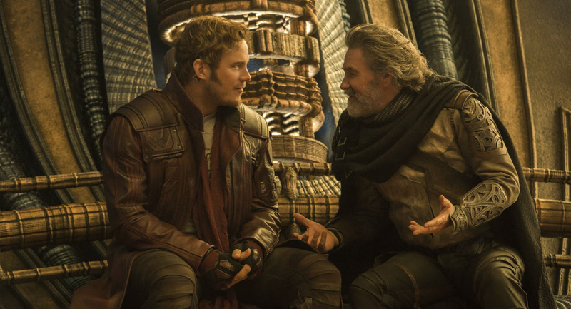 Star-Lord finally meets his father, Ego, played by Kurt Russell.